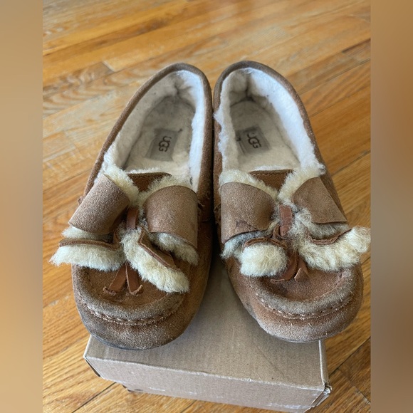 UGG Chestnut Shearling Moccasin Slippers - Picture 2 of 5
